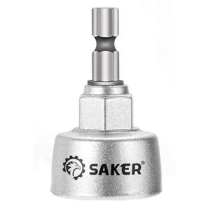 saker deburring tool pro-deburring drill bit,deburring tool for metal,remove burr steel tools quick release shank fits 1/8' (3mm) to 3/4' (19mm) (silver)