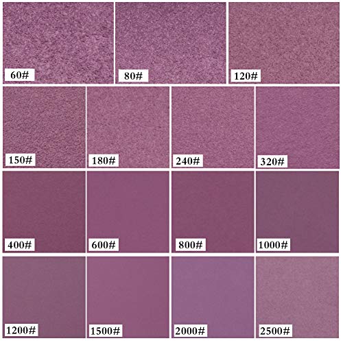 Sandpaper 400 Grit,Wet Dry Sanding Sheets,High Performance White Fused Alumina Abrasive Sand Paper for Wood Furniture Finishing,Metal Grinding,Automotive Polishing,9 x 11 Inch,Purple,10-Pack