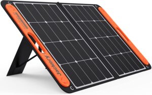 jackery solarsaga 60w solar panel for explorer 160/240/500 as portable solar generator, portable foldable solar charger for summer camping van rv(can't charge explorer 440/ powerpro) (renewed)