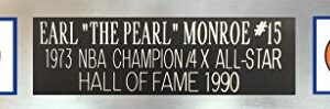 Earl Monroe Autographed Blue New York Knicks Jersey - Beautifully Matted and Framed - Hand Signed By Monroe and Certified Authentic by JSA - Includes Certificate of Authenticity