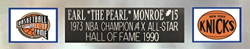 Earl Monroe Autographed Blue New York Knicks Jersey - Beautifully Matted and Framed - Hand Signed By Monroe and Certified Authentic by JSA - Includes Certificate of Authenticity