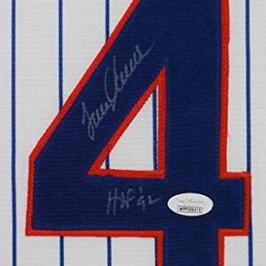 Tom Seaver Autographed Pinstriped New York Mets Jersey - Beautifully Matted and Framed - Hand Signed By Seaver and Certified Authentic by JSA - Includes Certificate of Authenticity