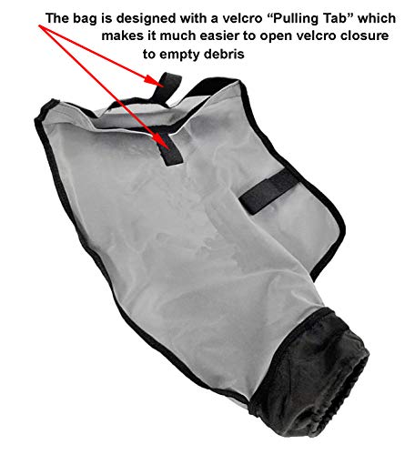 ATIE Pool Cleaner Debris Bag with Hook and Loop Fastener Enclourse Compatible with Pentair Racer 360228 and Racer LS 360330 Pool Cleaner Debris Bag Kit 360240 (2 Pack)