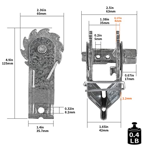 Fence Shock Electric Fence Wire Strainer, 10PCS Heavy Duty Inline Wire Tensioner, Wire Ratchet Tensioner for Electric Fence, Farm Fence