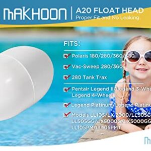 MAKHOON A20 Float Head Replacements for Polaris Zodiac 180 280 360 380 Pool Cleaners EA20 (1)