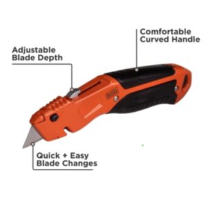 beyond by BLACK+DECKER Utility Knife, Retractable, Quick Change Blade, 2-Pack (BDHT1039495APB)