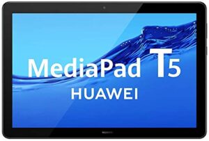 huawei mediapad t5 tablet - 10.1" - 4 gb ram - 64 gb ssd - android 8.0 oreo - black - quad-core (4 core) 2.36 ghz quad-core (4 core) 1.70 ghz - microsd supported - 2 megapixel front camera - 5 megapi