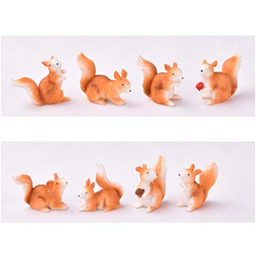 Cabilock 8pcs Succulent Ornament Bag Filler Christmas Figurine Christmas Party Favor Christmas Figure Christmas Prop Christmas Ornament Christmas Decor Squirrel Adornment Pine Cones Toy