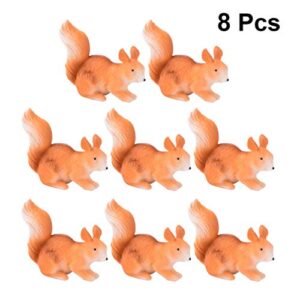 Cabilock 8pcs Succulent Ornament Bag Filler Christmas Figurine Christmas Party Favor Christmas Figure Christmas Prop Christmas Ornament Christmas Decor Squirrel Adornment Pine Cones Toy