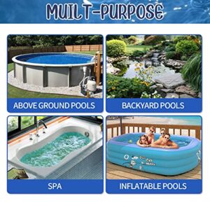 Polog Portable Pool Vacuum, Pool Spa Jet Vacuum Cleaner with 5 Section Pole, Small Pool Vacuum for Above Ground & Inground Pool Spa Pond Hot Tub (No Garden Hose Included) (Small, Blue)