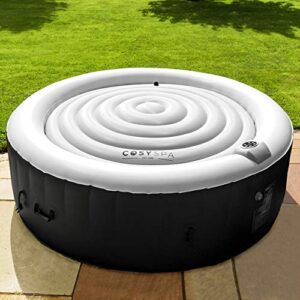 cosyspa inflatable hot tub cover - energy saving & rain protection (2-4 person (1.25m d) - grey)