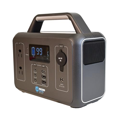 Portable Power Station | Massimo Back up Battery with Built-in AC/DC/USB Outlets | CPAP Power Supply, Solar Generator(Solar Panel Not Included) (300W)