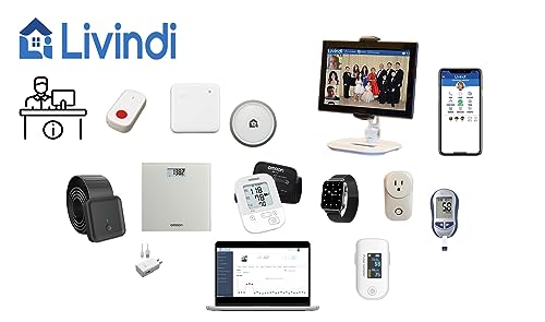 Livindi Studio for Apartments – 10-inch Tablet Senior Monitoring System with Medical Alerts (WiFi/LTE)
