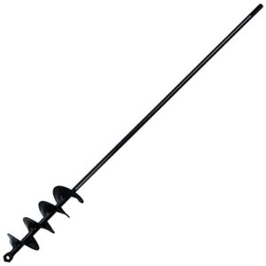 cyleodo 30" x 2" extended length auger drill bit for planting bulb & bedding plant auger 100% solid barrel-no need to squat post hole digger for 3/8" hex drive drill- easy planter garden auger