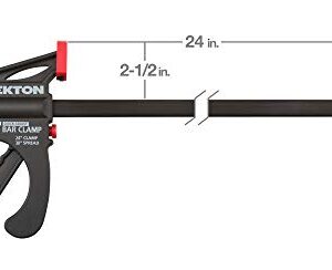 TEKTON 24 Inch Ratchet Bar Clamp / 30 Inch Spreader Set, 2-Piece | CLP51524, Red Metallic