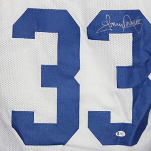 Tony Dorsett Autographed/Signed Pro Style White XL Jersey BAS