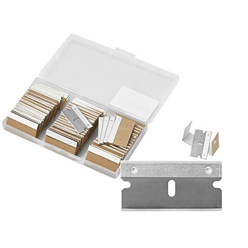 WEGAZ-100PCS Single Edge Razor Blades, Industrial Razor Blades, Safety Razor Blades, Individually Packed, Used for Scrapers and Cutting Tools