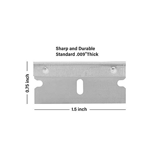 WEGAZ-100PCS Single Edge Razor Blades, Industrial Razor Blades, Safety Razor Blades, Individually Packed, Used for Scrapers and Cutting Tools