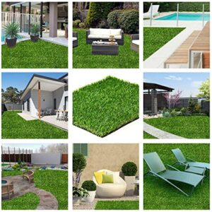 ZGR Artificial Grass Rug 4 FT x 6 FT Fake Faux Grass, Indoor Outdoor Patio Garden Lawn Landscape Synthetic Grass Mat, Realistic Turf, 4-Tone/Soft, with Drainage Holes & Rubber Backing/Many Sizes
