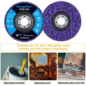 6 Packs 4-1/2" x 7/8" Strip Discs Stripping Wheel Fit Angle Grinder Clean and Remove Paint Coating Rust Welds Oxidation