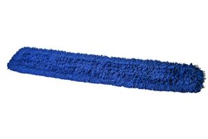 tidy tools commercial dust mop replacement head – 48 x 5 in. cotton nylon reusable mop head – industrial dust mop refill for floor cleaning & janitorial supplies, blue