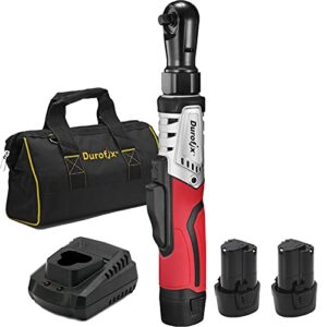 durofix rw1210-32 g12 series 12v cordless li-ion 3/8” 65 ft-lbs. brushless ratchet wrench tool kit with 2 batteries and canvas bag