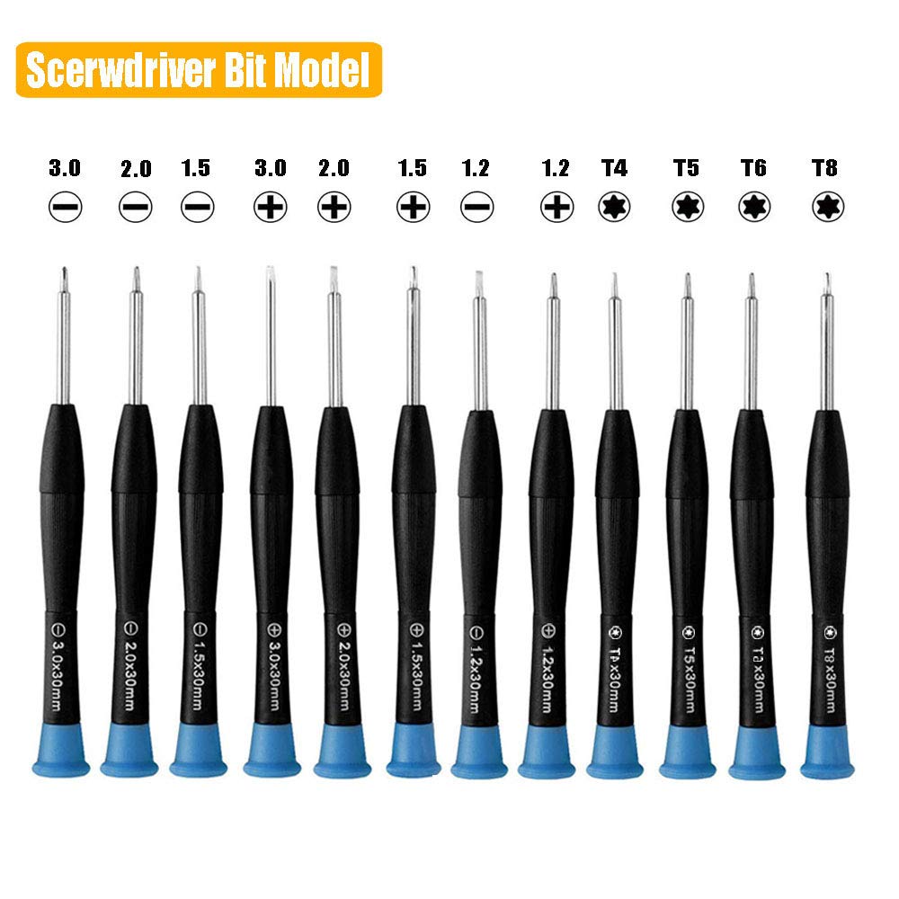 17 PCS Screwdriver Set, Screwdrivers Repair kit With different sizes of Flathead Phillips & Torx screwdriver, Professional Repair Tool for for Xbox, phone, PS4, Macbook, Watch, Electronics