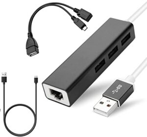 bundle tv stick 4k cube accessories - otg cable, usb ethernet adapter and micro usb charging cord