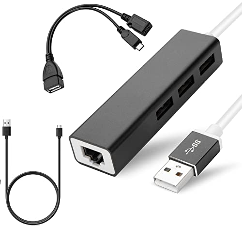 Bundle TV Stick 4K Cube Accessories - OTG Cable, USB Ethernet Adapter and Micro USB Charging Cord