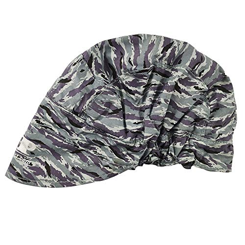 AllyProtect Fashion Cotton Colorful Welder Cap hat for Welding Wood Garden Working Absorb Sweat and Breathe (Dark Blue Stripes)