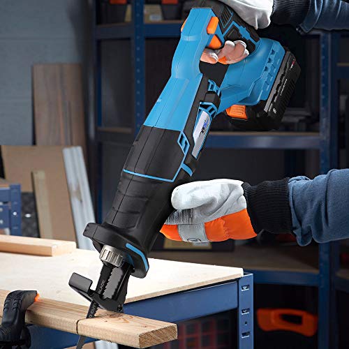 NEWONE 20V Reciprocating Saw zall saw cut-off tool with 2.5A Charger,LED working light, Tool-Free Blade Change, 7pcs Saw Blades for cutting metal wood frozen bone, 2.0AH Battery