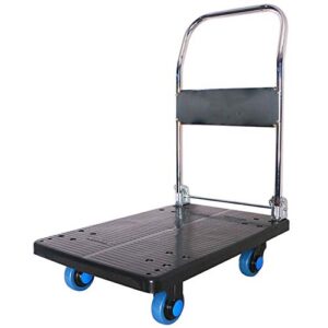 portable folding handcart folding platform truck heavy aluminum duty moving platform cart and dolly push cart collapsable hand cart multi function folding handcart ( color : black , size : 72x46cm )