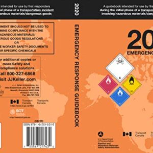 2020 Emergency Response Guidebook (ERG) - English - 5.5" x 7.5" (Standard Size), Softbound - J. J. Keller & Associates - Helps Satisfy 49 CFR 172.602 DOT Requirement