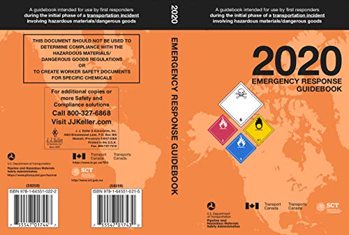 2020 Emergency Response Guidebook (ERG) - English - 5.5" x 7.5" (Standard Size), Softbound - J. J. Keller & Associates - Helps Satisfy 49 CFR 172.602 DOT Requirement