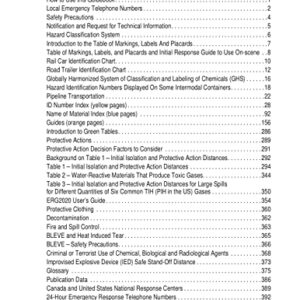 2020 Emergency Response Guidebook (ERG) - English - 5.5" x 7.5" (Standard Size), Softbound - J. J. Keller & Associates - Helps Satisfy 49 CFR 172.602 DOT Requirement