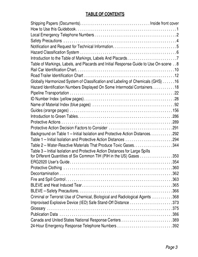 2020 Emergency Response Guidebook (ERG) - English - 5.5" x 7.5" (Standard Size), Softbound - J. J. Keller & Associates - Helps Satisfy 49 CFR 172.602 DOT Requirement