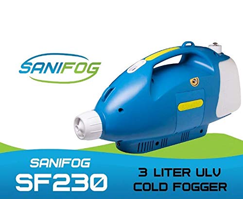 Sanifog Disinfectant Fogger Machine Cordless Handheld Electric Sprayer ULV Cold Fogger Machine Disinfecting for Hospitals Office Room School Restaurant Home 3L 24V 240W (Blue White)