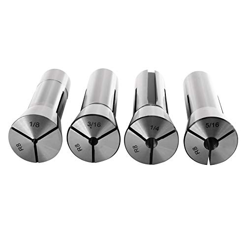 KUNTEC 13 Piece Precision R8 Collet Set Mill Collets Set Taper Spindle R8 Collets for Mill Machine 1/8inch - 7/8inch