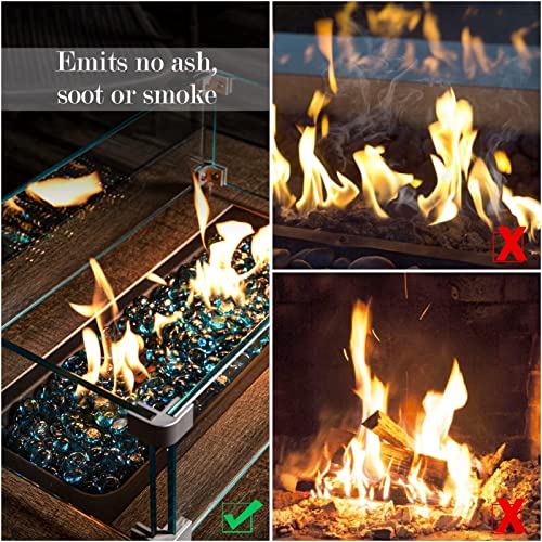 GASPRO 30-Pound Fire Glass Beads - 1/2-Inch Luster Fire Glass for Fireplace, Fire Pit, Endless Summer Fire Pit Table, Outland Living Fire Pit Table，Bond Canyon Fire Pit Table and More