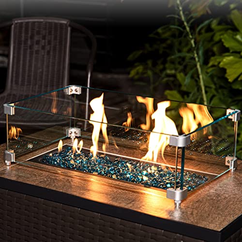 GASPRO 30-Pound Fire Glass Beads - 1/2-Inch Luster Fire Glass for Fireplace, Fire Pit, Endless Summer Fire Pit Table, Outland Living Fire Pit Table，Bond Canyon Fire Pit Table and More