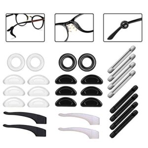 ILSSLI Ear Gripper Holders for Eyeglass Nose Pads Silicone Anti -Slip Glasses Eyeglasses Temple Tips Sleeve Retainer Extender for Eye Glasses Sunglasses of Adults and Kids ,14 Pairs