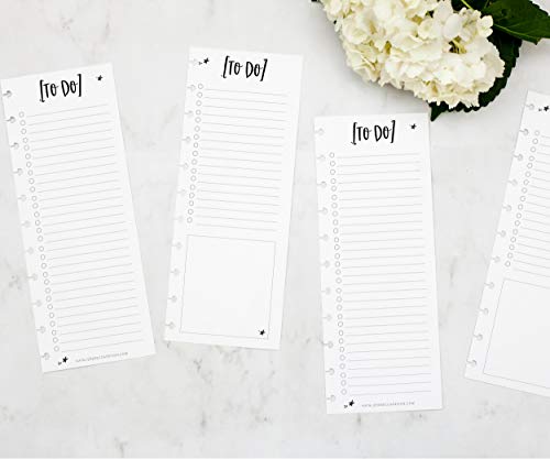 BetterNote Skinny To Do List Refills for Discbound Notebooks, Half Sheet Checklist, Fits Levenger Circa, Staples Arc, TUL, The Happy Planner, Disc Bound, Talia (Whimsy- 25 Sheets, 9-Disc, 7"x9.25")