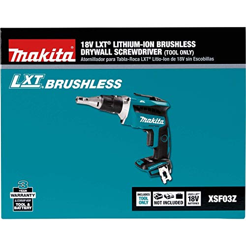 Makita XSF03Z-R 18V LXT Cordless Lithium-Ion Brushless Drywall Screwdriver (Tool Only) (Renewed)