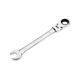uxcell 7mm flex-head ratcheting combination wrench metric 72 teeth 12 point ratchet box ended spanner tools, cr-v