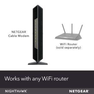 NETGEAR Nighthawk Cable Modem CM1200 - Compatible with All Cable Providers| For Cable Plans Up to 2 Gigabits | 4 x 1G Ethernet Ports | DOCSIS 3.1, Black (Renewed)