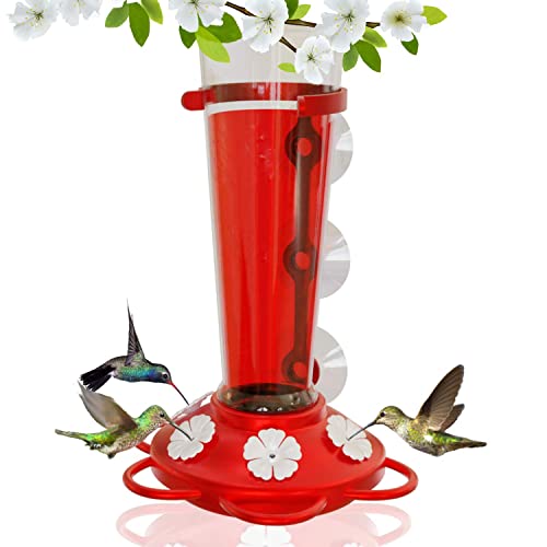 Large Leak Proof Window Hummingbird Feeders for Outdoors Hanging - Ant and Bee Proof - Window Hummingbird Feeder for Outdoor - Hummingbird Feeder Window Mount