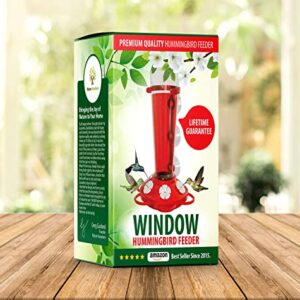 Large Leak Proof Window Hummingbird Feeders for Outdoors Hanging - Ant and Bee Proof - Window Hummingbird Feeder for Outdoor - Hummingbird Feeder Window Mount