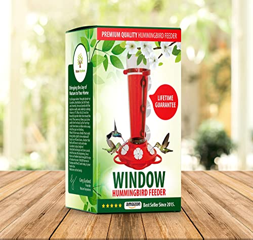 Large Leak Proof Window Hummingbird Feeders for Outdoors Hanging - Ant and Bee Proof - Window Hummingbird Feeder for Outdoor - Hummingbird Feeder Window Mount