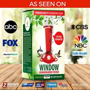 Large Leak Proof Window Hummingbird Feeders for Outdoors Hanging - Ant and Bee Proof - Window Hummingbird Feeder for Outdoor - Hummingbird Feeder Window Mount