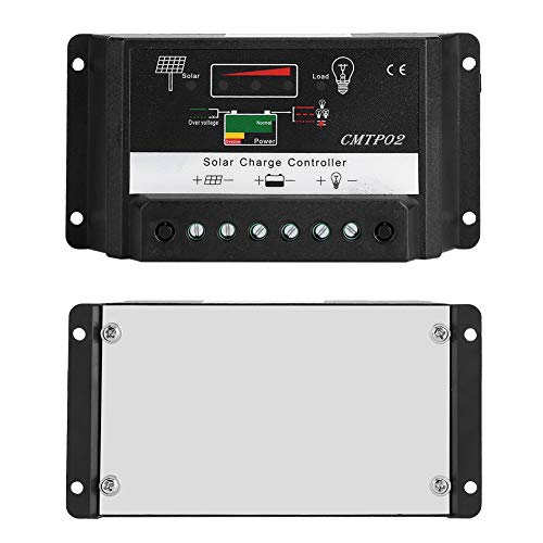 GLOGLOW 30A Solar Charge Controller, 12V/24V Solar Panel Battery Intelligent Regulator Portable Safety Charging Controller with USB Port Display